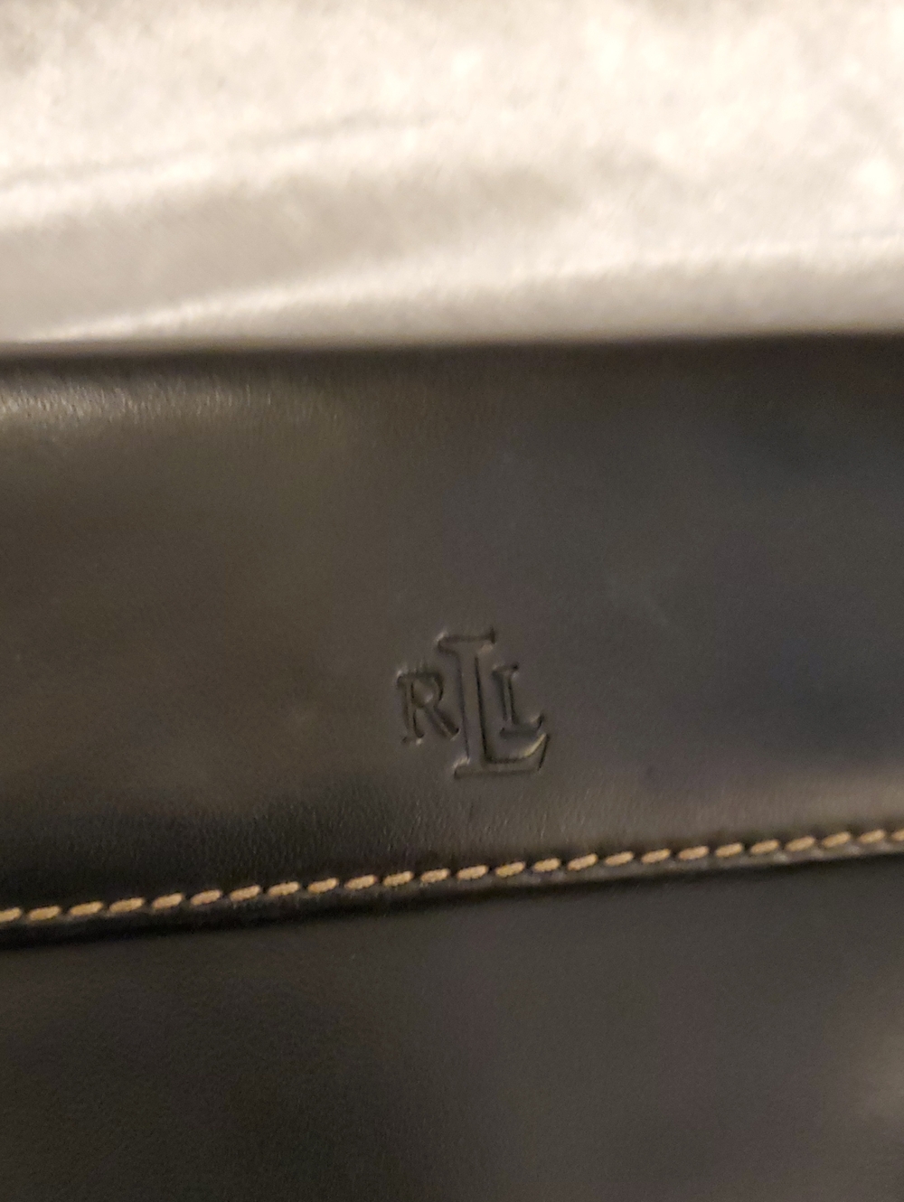 Vintage Lauren Ralph Lauren SOFT Black Leather Trifold Continental Flap Wallet - Picture 3 of 16
